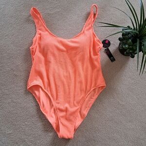 ❤️ No Boundaries Swimsuit Coral Orange One Piece Bathing Suit Women's XXL NWT